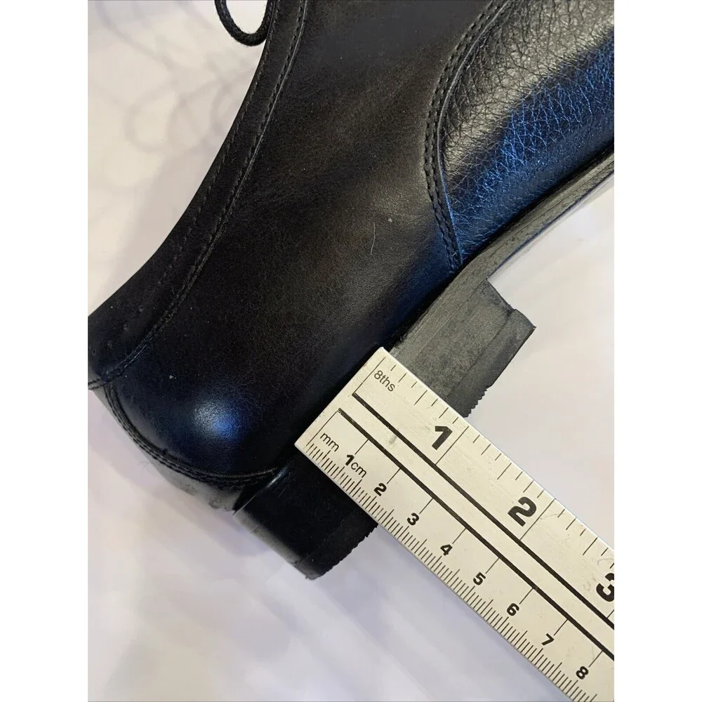 Johnston & Murphy Cap Toe Black Leather Oxford Dress Shoes 12M Classic Comfort